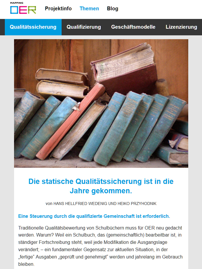 Wikimedia Deutschland | Mapping OER Mapping OER