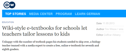 Wiki-style e-textbooks for schools let teachers tailor lessons to kids Wiki-style e-textbooks for schools let teachers tailor lessons to kids