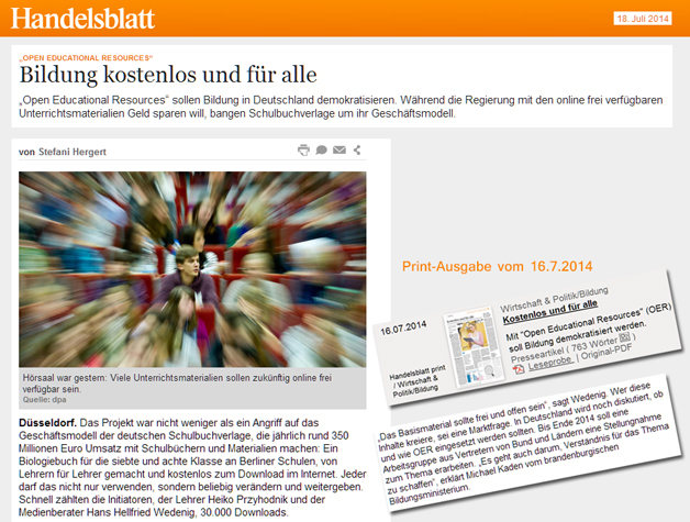 Handelsblatt Print-Ausgabe Handelsblatt Print-Ausgabe