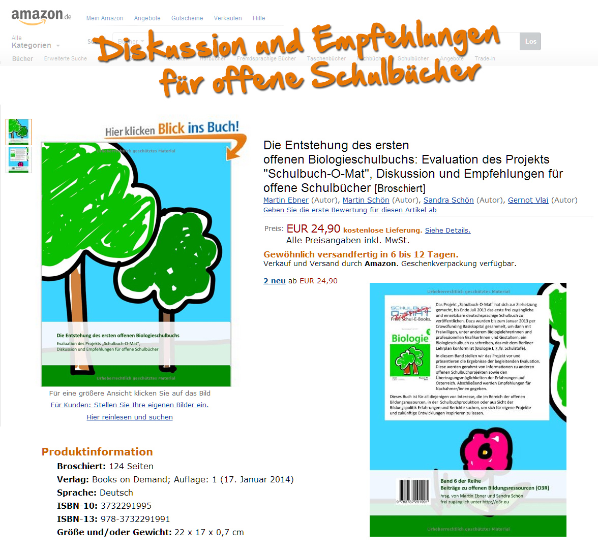 Buch: Die Entstehung des ersten offenen Biologieschulbuchs Buch: Die Entstehung des ersten offenen Biologieschulbuchs